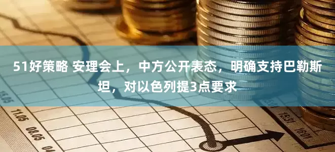 51好策略 安理会上，中方公开表态，明确支持巴勒斯坦，对以色列提3点要求